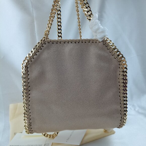 Stella Mccartney Mini Falabella Tote Bag Shoulder Bag Crossbody bag In Gold - Picture 4 of 16